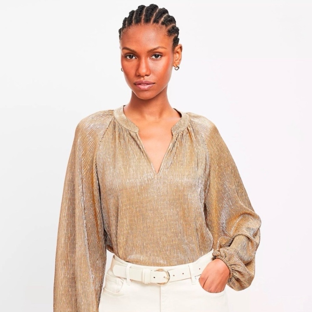 LOFT Elegant Gold Blouse